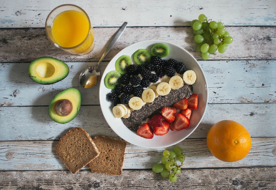 Person enjoying mindful eating with whole foods